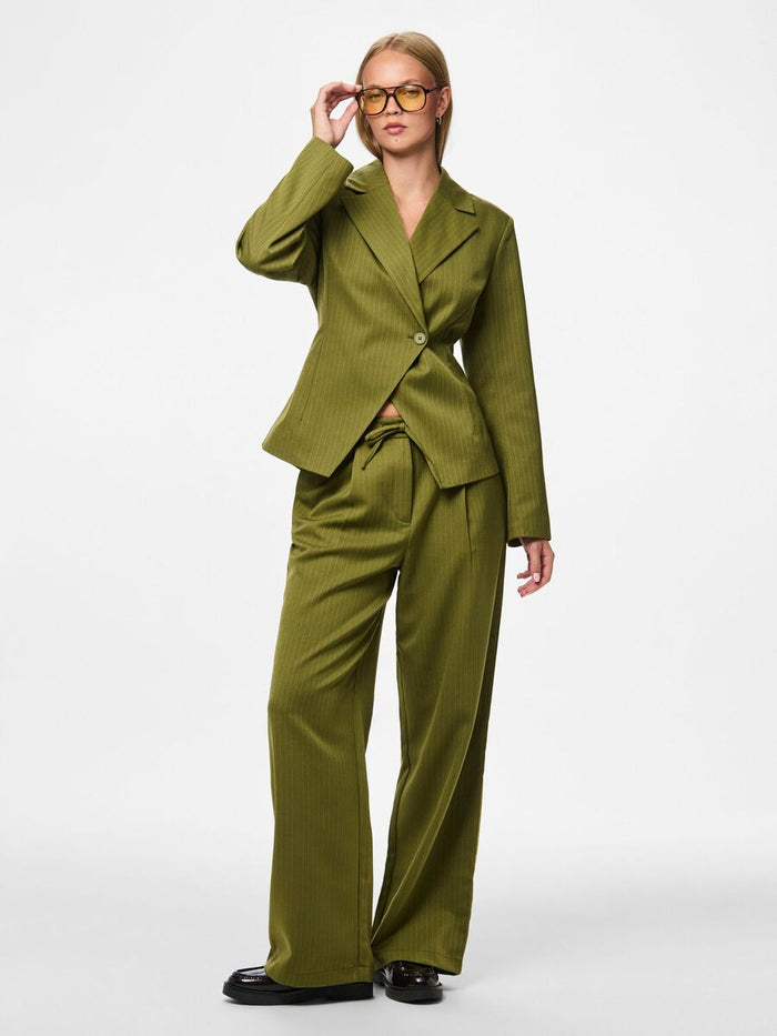 Faye Pinstripe Pants (Sphagnum)