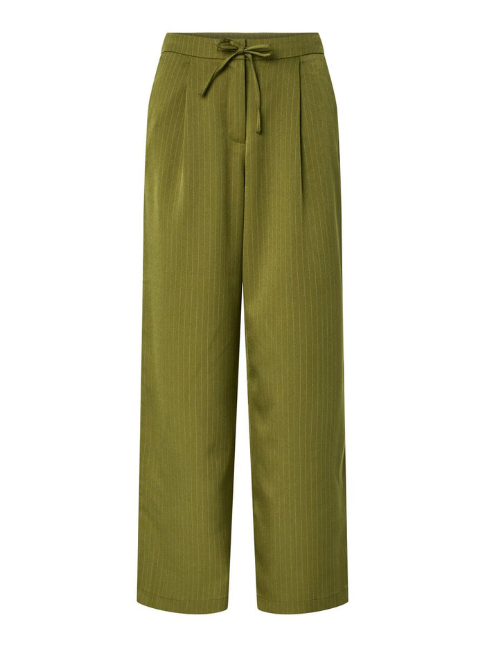 Faye Pinstripe Pants (Sphagnum)