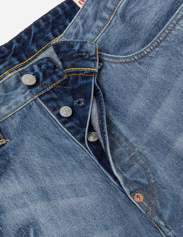 Fisherman Godhead Laser Print Cropped Jeans #2027