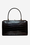 Flat Brown Alligator Bag image 0