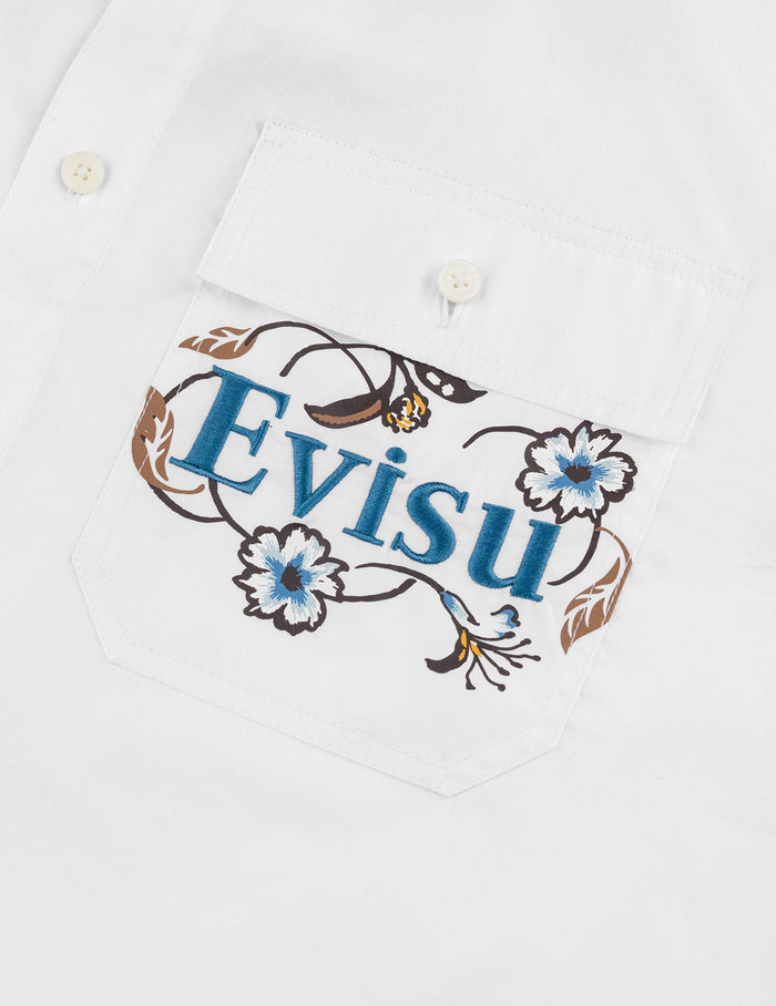 Floral and Logo Daicock Print Relax Fit Short-Sleeve Shirt