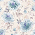 Floral Daria Turquoise Beige - Family Fabrics B.V.