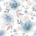 Floral Daria Turquoise white - Family Fabrics B.V.