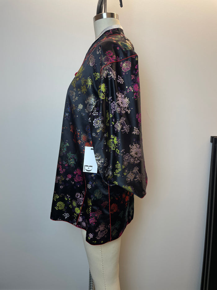 Floral Embroidered Top With Tie Belt image 2