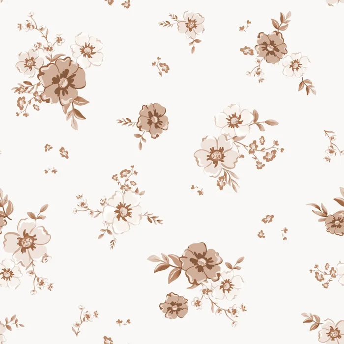Floral Lori Brown Offwhite - Family Fabrics B.V.