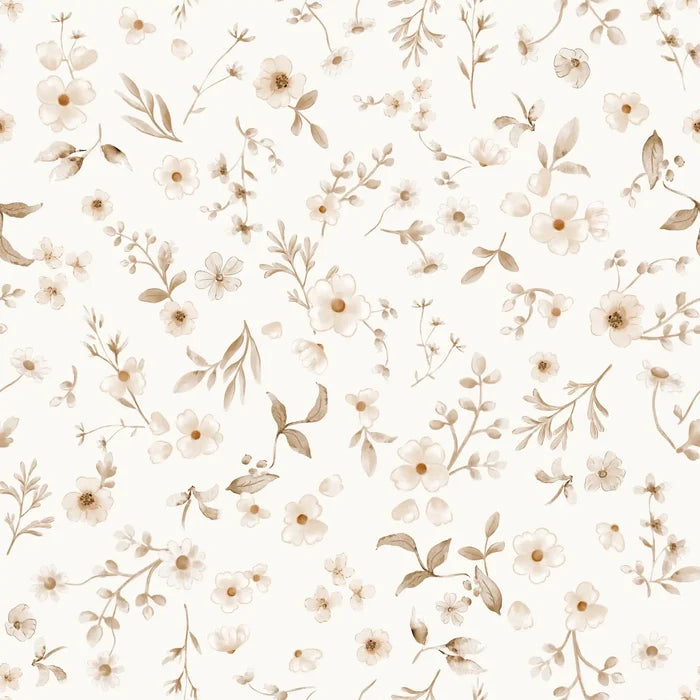 Floral Malin Brown Offwhite - Family Fabrics B.V.