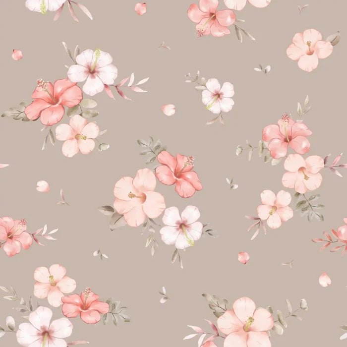 Floral Nalani Peach Mocca - Family Fabrics B.V.