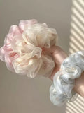 Floral Organza Hair Scrunchies Set â€“ Soft Sheer Hair Ties for Women | Delicado