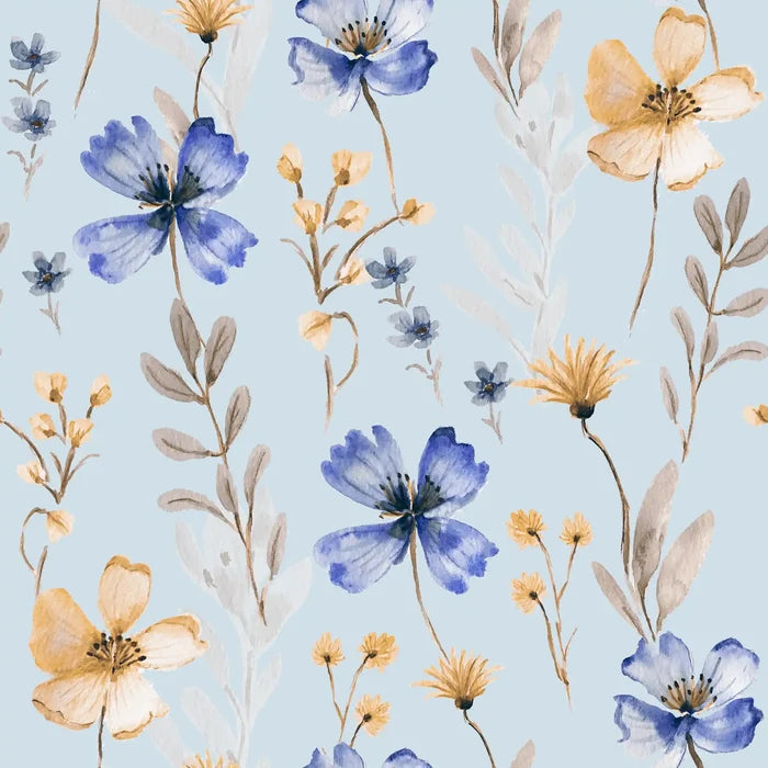 Flower Dream Elli Light Blue - Family Fabrics B.V.