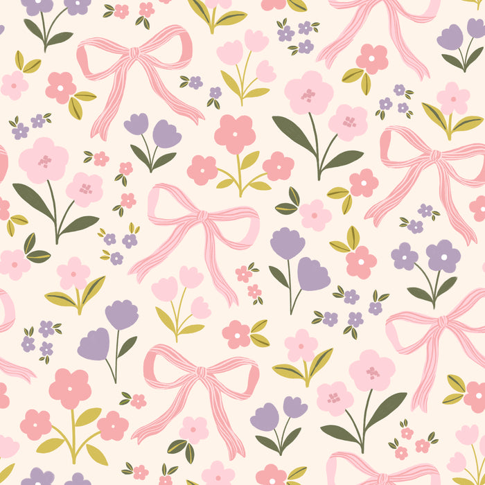 Flowers and Bows_Pastel - Family Fabrics B.V.