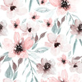 Flowers Elle Rose Green - Family Fabrics B.V.