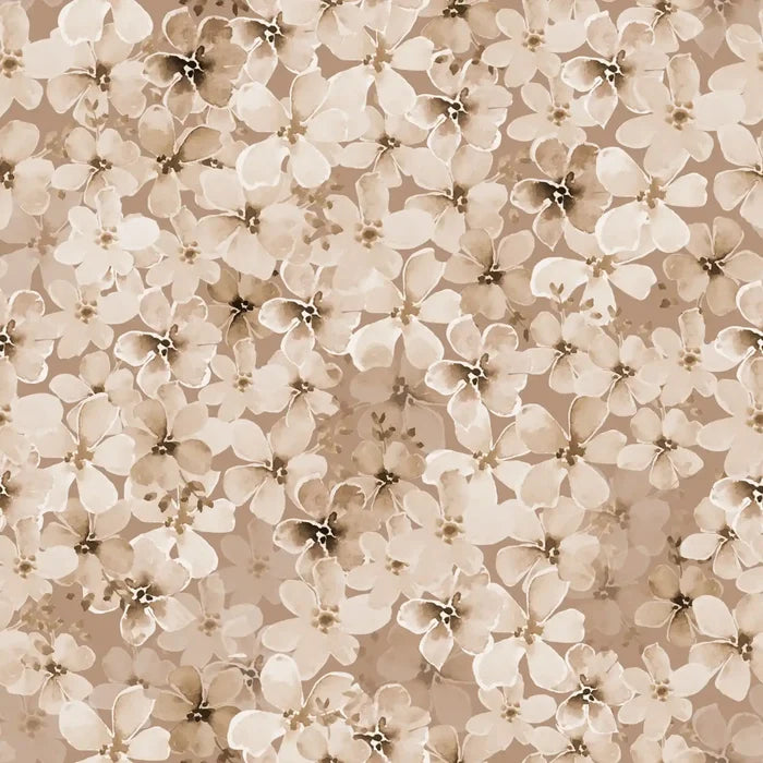 Flowers Tammy Sepia Camel - Family Fabrics B.V.