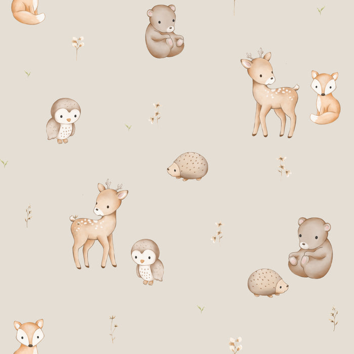 Forest Friends Series Ecru - Family Fabrics B.V.