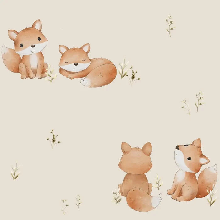 Fox Friends Ecru - Family Fabrics B.V.