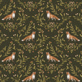 Foxes Darkgreen - Family Fabrics B.V.