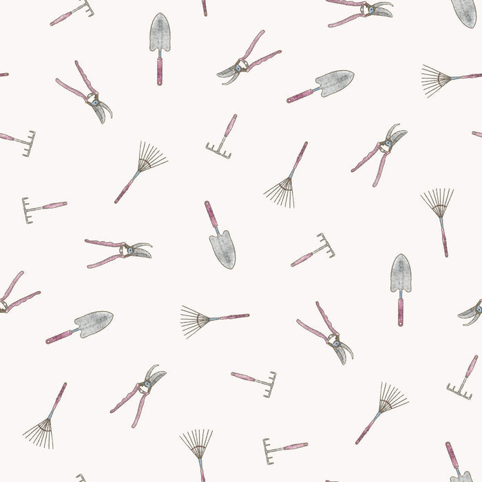 Gardening Tools Pinkish - Family Fabrics B.V.