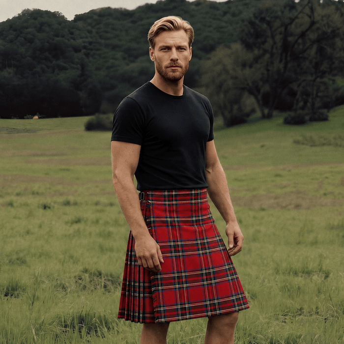 Gents Full Deluxe Kilt Stewart Royal - Heritage Of Scotland - Stewart Royal