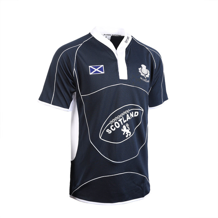 Gents Short Sleeve Cool Collar Scotland Rugby Shirt