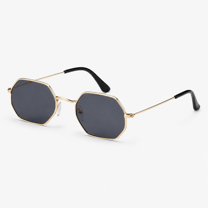 Geometric Metal Frame Sunglasses