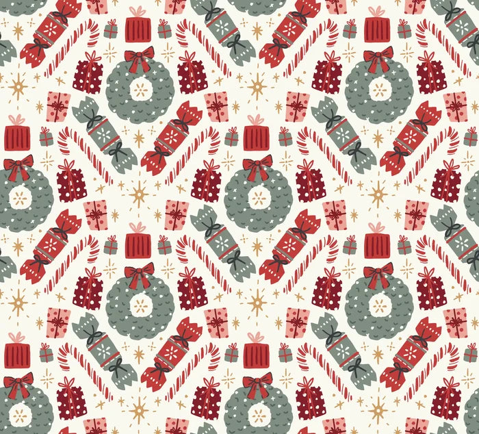 Gifts & Treats Green Red - Family Fabrics B.V.