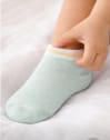 Girls Ankle Socks – Mint Green Short Socks with White and Yellow Trim
