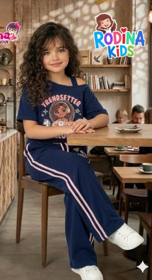 Girls Printed Top and Pants Set
