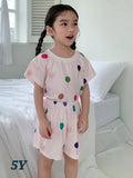 Girls Summer Top & Shorts Set â€“ Balloon Print â€“ Cute Casual Style