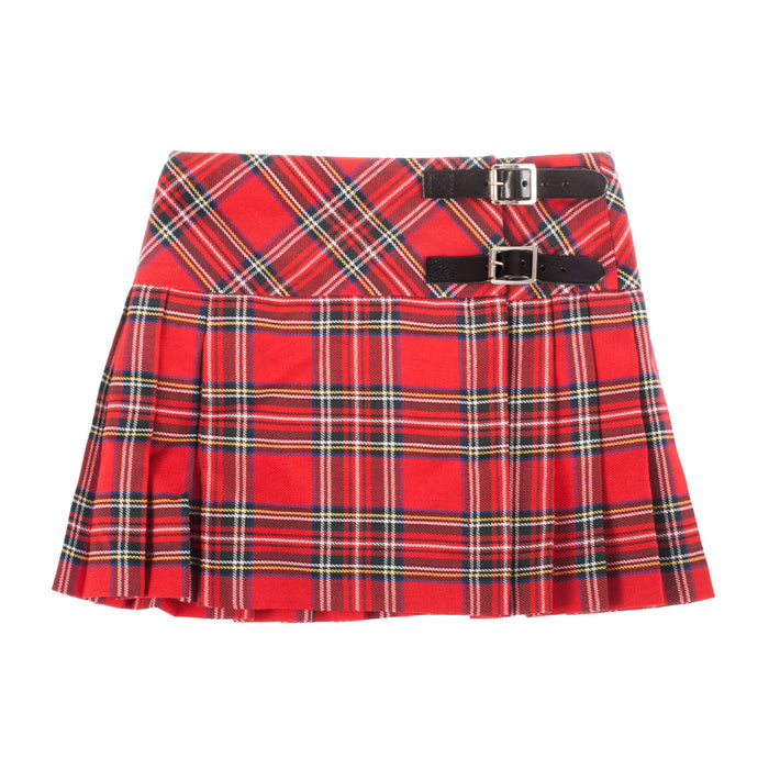 Girls Tartan Billie Kilt Skirt Stewart Royal