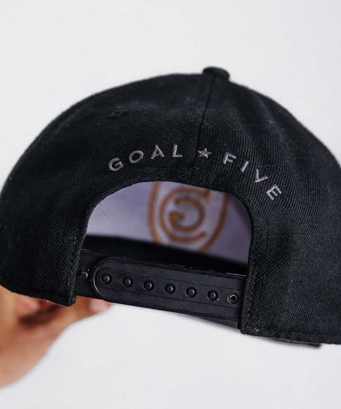 Goal Five - G5 Flat Billed Snap Back Hat - Black - View 5