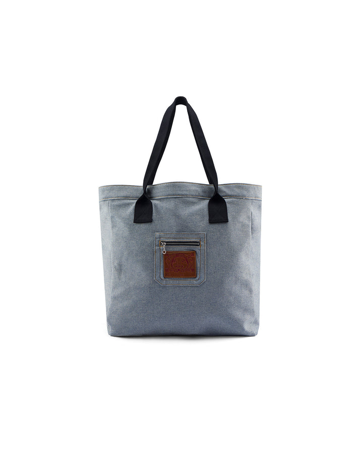 Godhead and Seagull Jacquard Denim Tote Bag