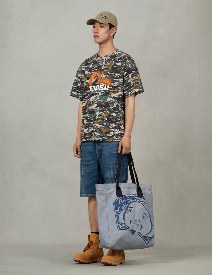 Godhead and Seagull Jacquard Denim Tote Bag