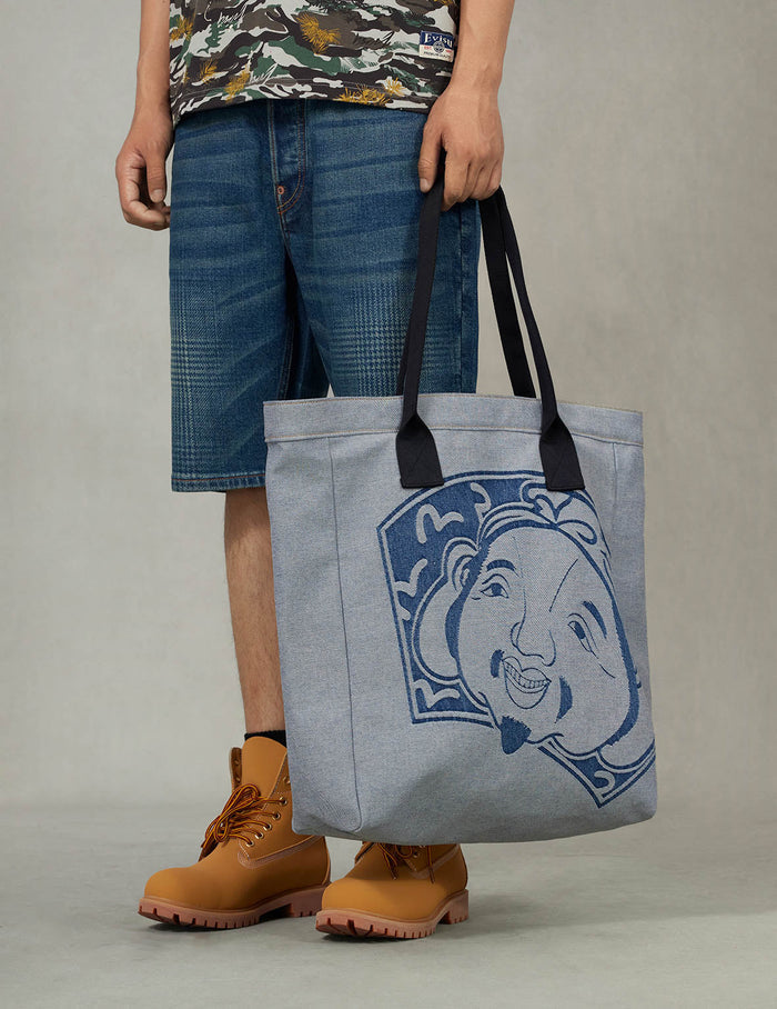 Godhead and Seagull Jacquard Denim Tote Bag