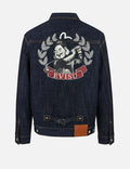 Godhead Golfing Print Regular Fit Denim Jacket