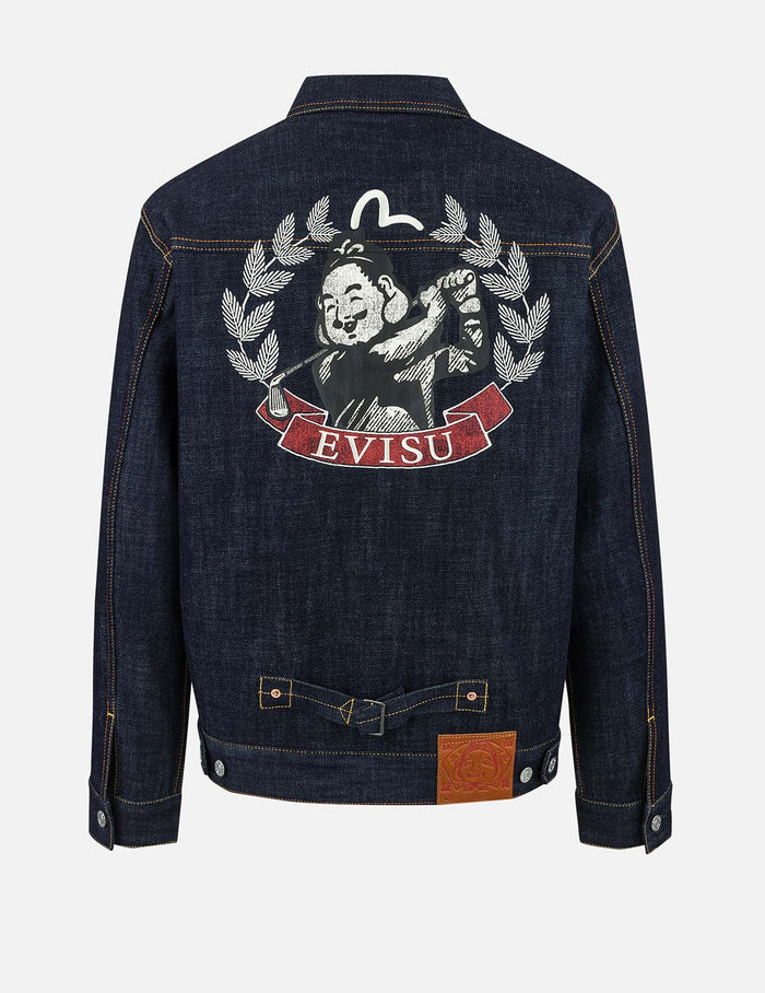 Godhead Golfing Print Regular Fit Denim Jacket