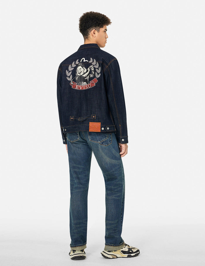 Godhead Golfing Print Regular Fit Denim Jacket