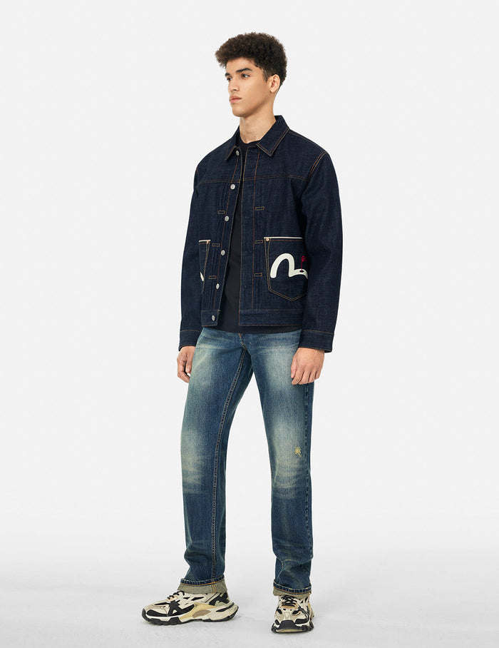 Godhead Golfing Print Regular Fit Denim Jacket