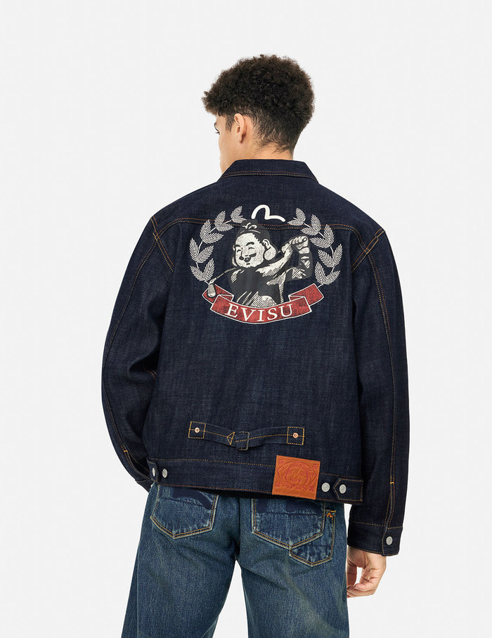 Godhead Golfing Print Regular Fit Denim Jacket