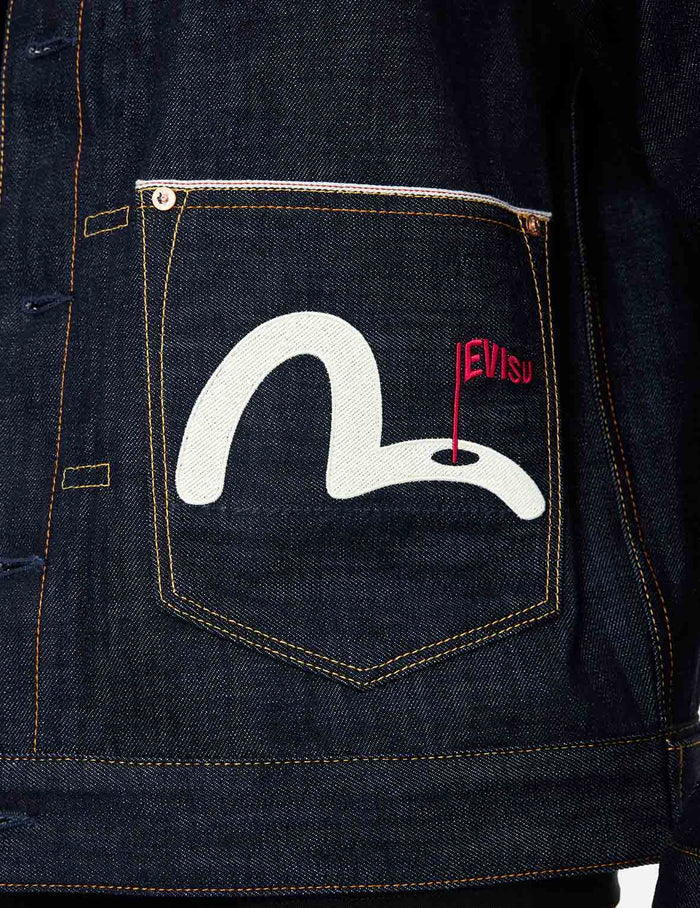 Godhead Golfing Print Regular Fit Denim Jacket