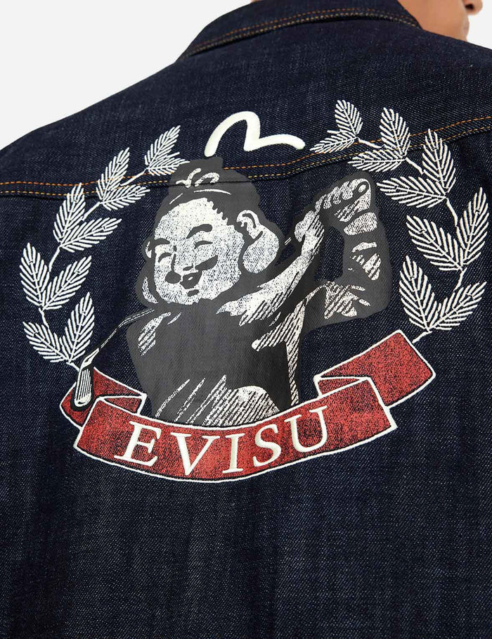 Godhead Golfing Print Regular Fit Denim Jacket