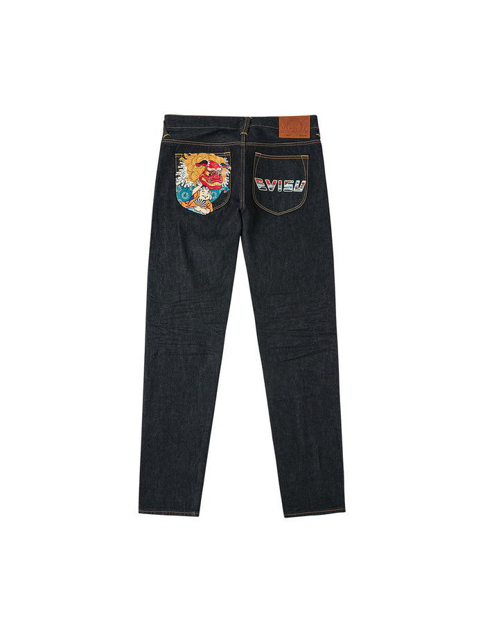 Godhead Lion Dance and Logo Print Taper Fit Jeans #2017