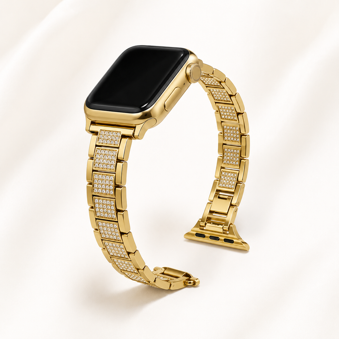 Gold Rhinestone Metal Band for Apple Watch