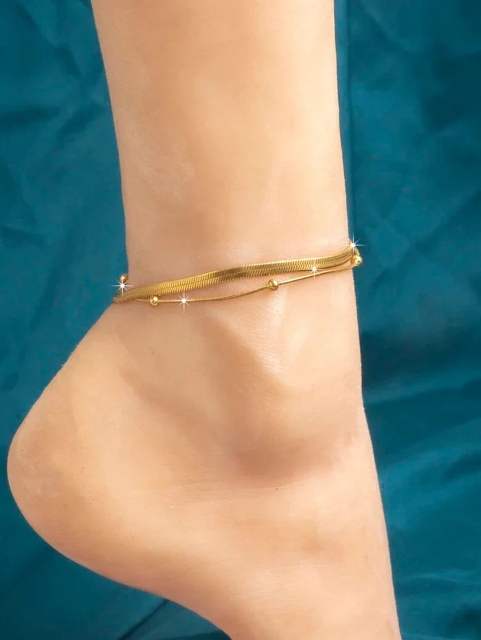 Gold Snake Chain Anklet for Women