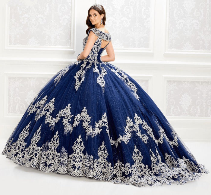 Gorgeous Navy Blue Princess Ball  Quinceanera Dress - Envious Designs