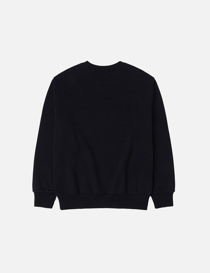 Graffiti Seagull Print and Sashiko Relax Fit Sweatshirt