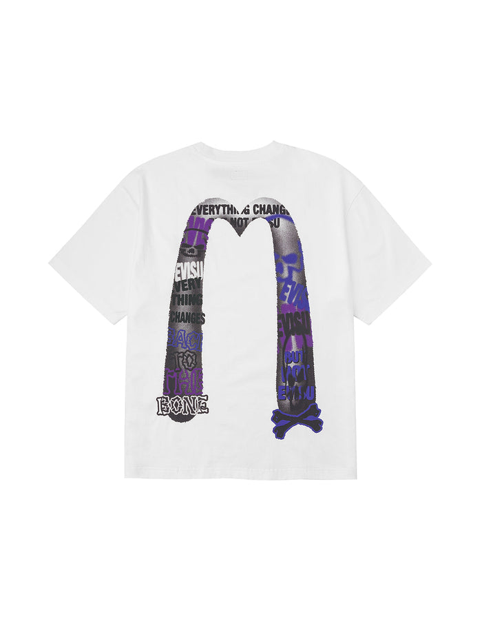 Graffiti-style Daicock Print Relax Fit T-shirt