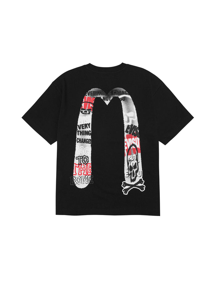 Graffiti-style Daicock Print Relax Fit T-shirt