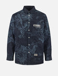 Hakutaku Laser Printed Relax Fit Denim shirt