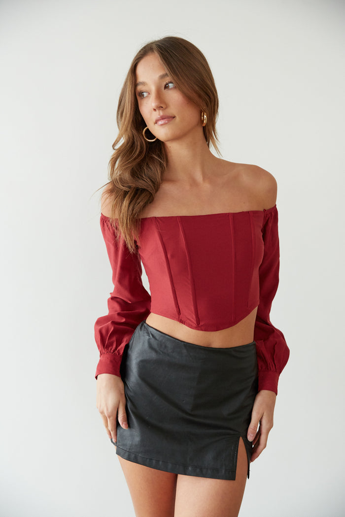 how to style a long sleeve corset top
