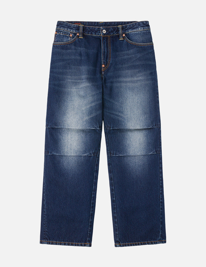 Hand-Drawn Seagull Print 3D Fit Jeans