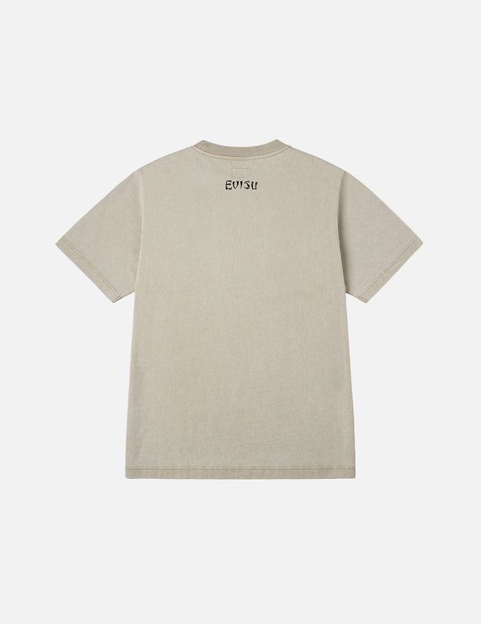Hand-Drawn Seagull Print Relax Fit T-Shirt